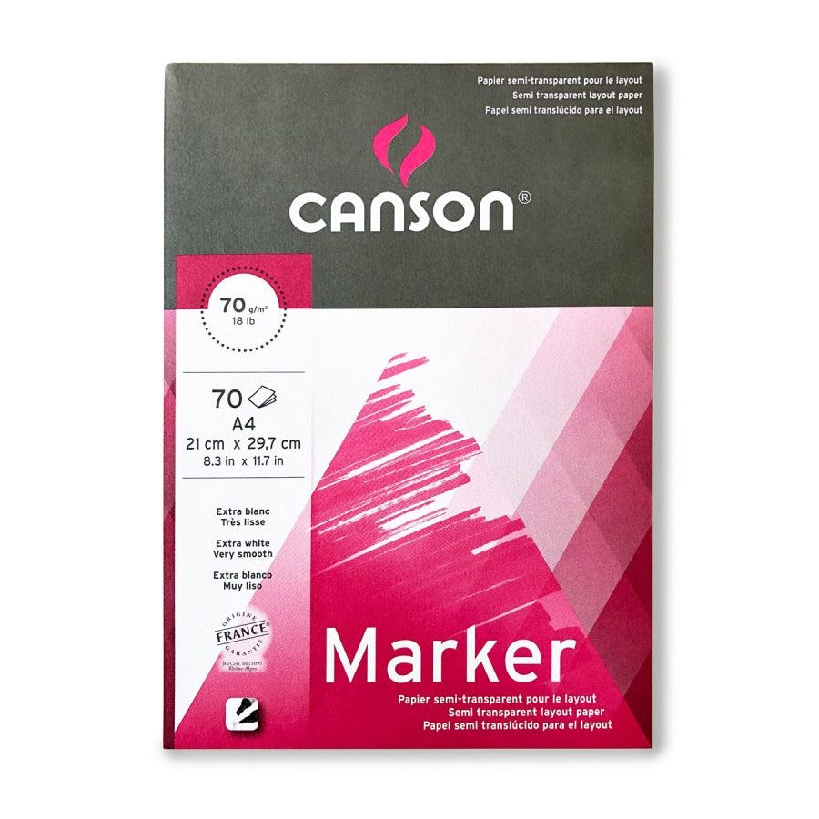 Canson Marker Layout Pad 70G, A4 (21cm x 29.7cm)- 07020700