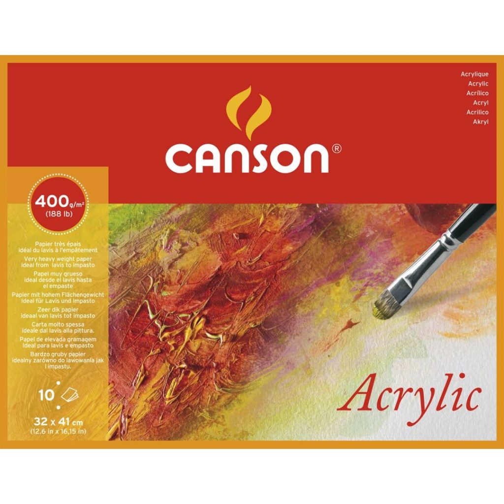Canson acrylic pad 32x41 50 sheet 400g -07021130